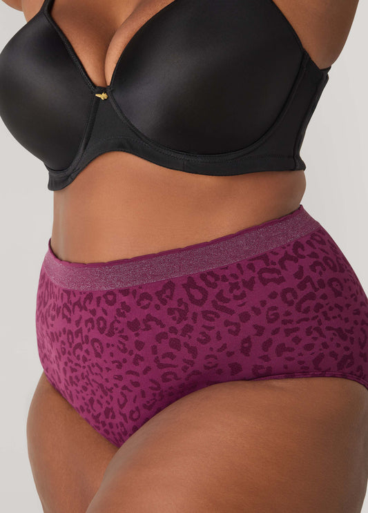Seamless Leopard Jacquard Briefs