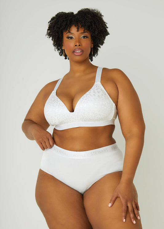 Plus Size Leopard Wireless Bra