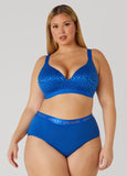 Plus Size Leopard Mesh Wireless Bra