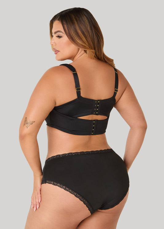 Lace Trimmed Microfiber Hipsters
