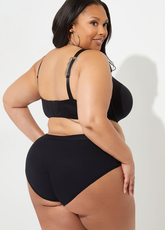 Ribbed Stretch Cotton Hipster