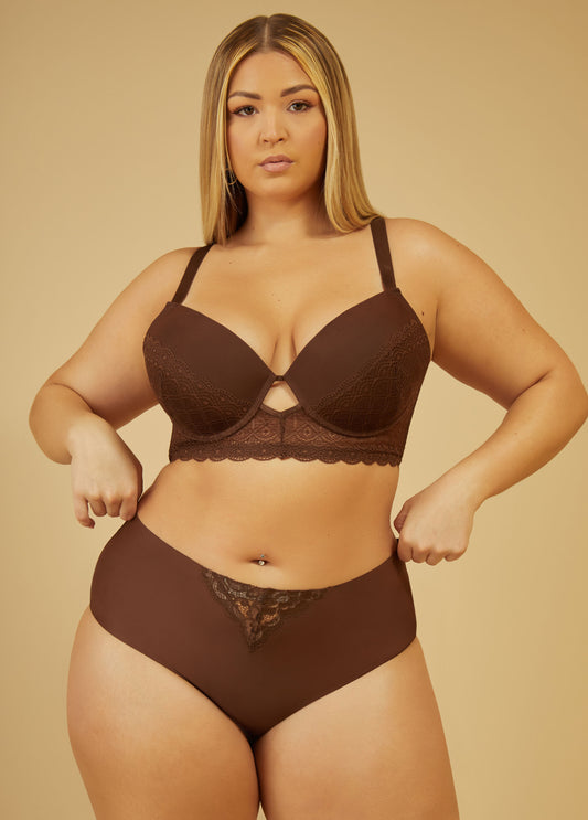 Lace Paneled Hipster Panty