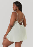 Lace Paneled Babydoll And Robe Set