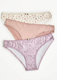 3 Pack Lace Trimmed Bikini Panties