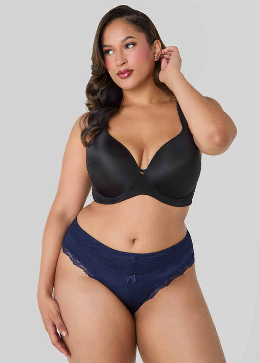 Plus Size Lace Trimmed 3 Pack Cheeky Panties