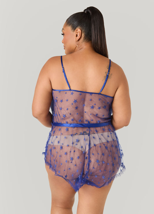 Star Mesh Lingerie Romper