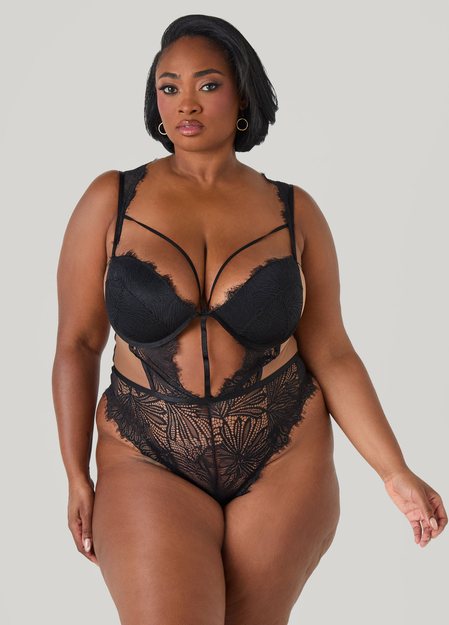 Cutout Caged Lingerie Bodysuit
