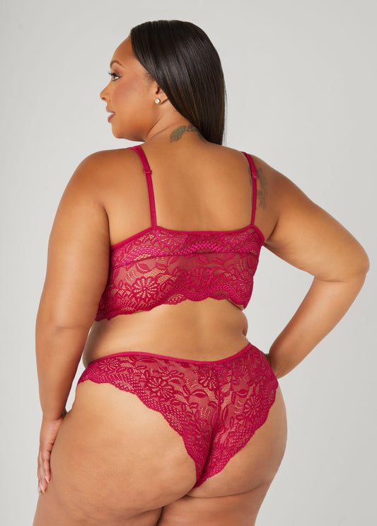 Lace Bralette And Panty Set