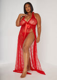 Floral Lace Lingerie Gown Set