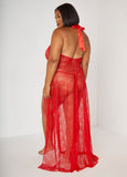 Floral Lace Lingerie Gown Set