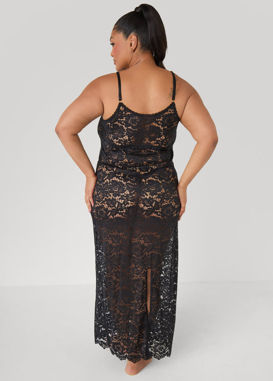 Floral Lace Lingerie Gown