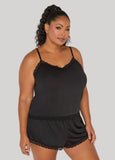 Lace Trimmed Cami And Shorts Set