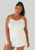 Lace Trimmed Cami And Shorts Set