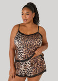 Lace Trimmed Cami And Shorts Set
