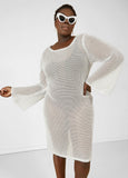 Open Back Knit Cover Up