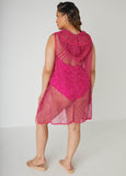 Open Knit Hooded Cover Up