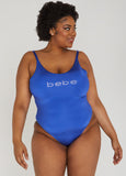 Plus Size Designer Bebe Crystal Swimsuit Bathing Suit One Piece