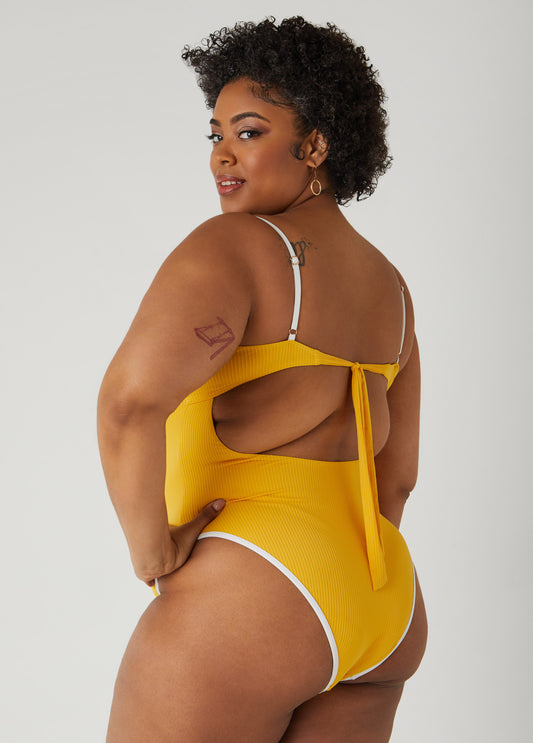 Bebe Ribbed Swimsuit
