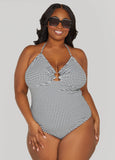 Plus Size Betsey Johnson Gingham Swimsuit