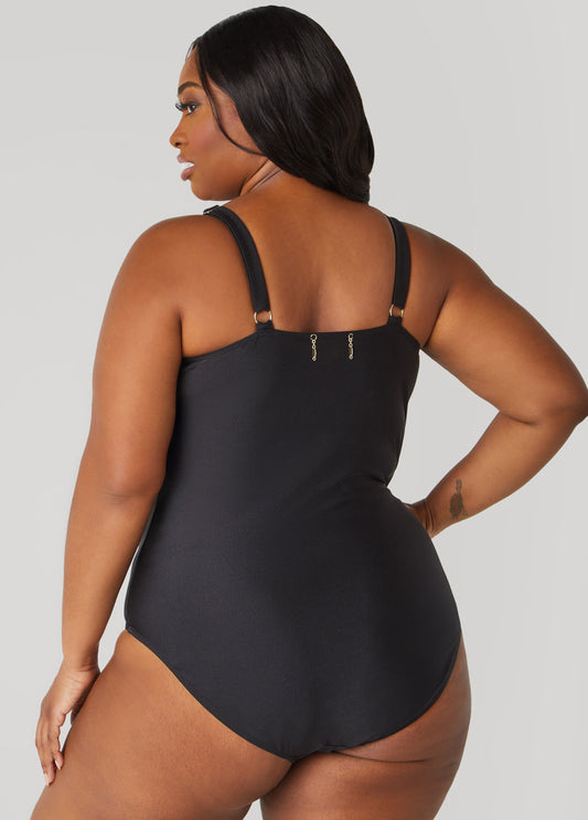 Betsey Johnson Gathered Swimsuit