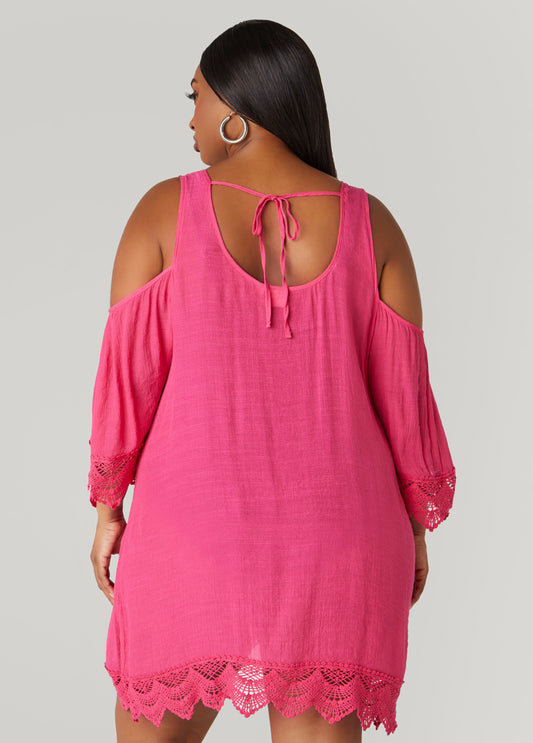 Beach Break Crochet Trim Cover Up