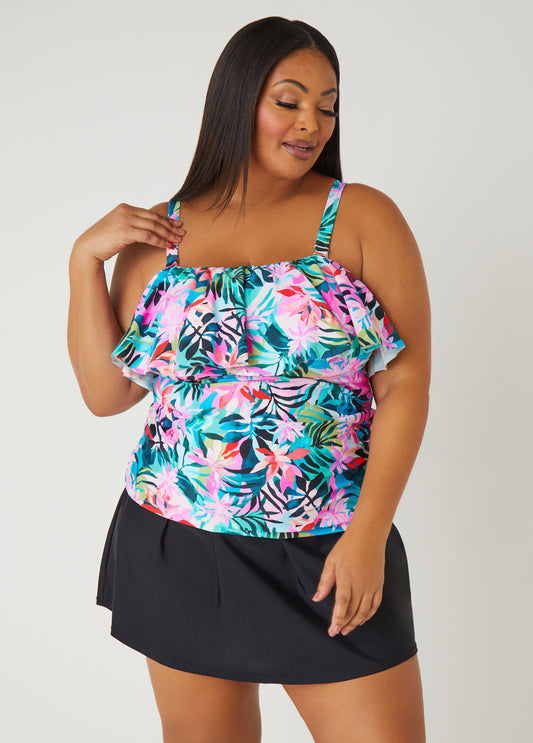 Plus Size Raisins Curve Sella Tankini Top
