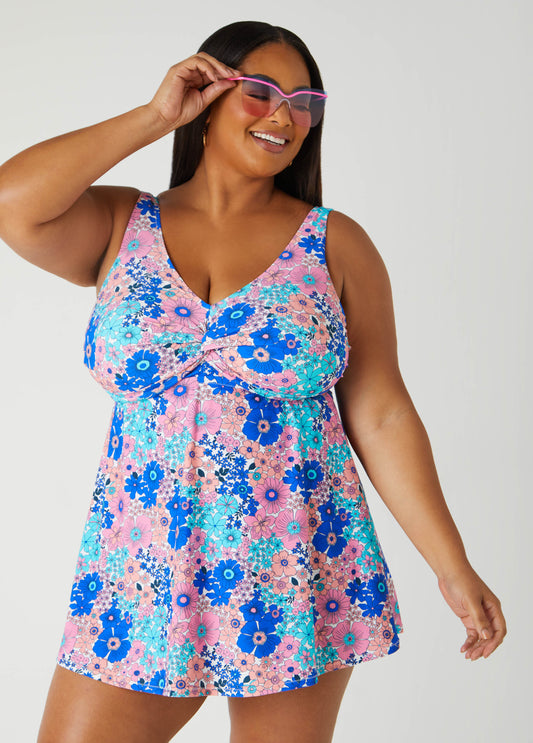 Plus Size Raisins Curve Lucia Floral Swimdress
