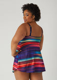 Noon Swim Striped Swimdress