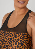 Mesh Paneled Animal Tankini Set