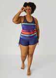 Noon Swim Striped Tankini Set