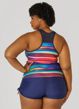 Noon Swim Striped Tankini Set
