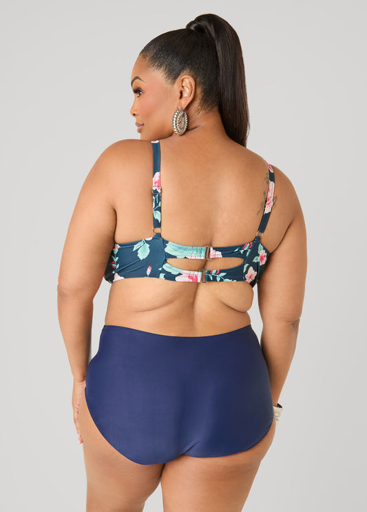 Convertible Floral Bikini Top