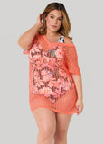 Given Kale Mesh V Neck Cover Up