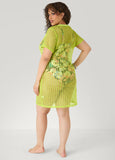 Given Kale V Neck Mesh Cover Up