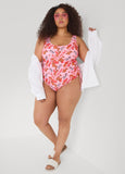 Floral Drawstring Swimsuit