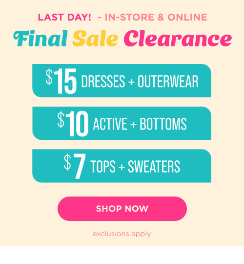 $7+ Final Sale Clearance