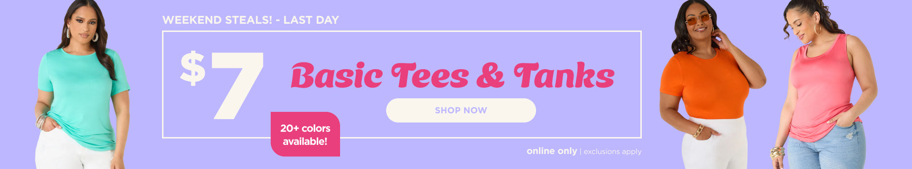 $7 Basic Tees & Tanks