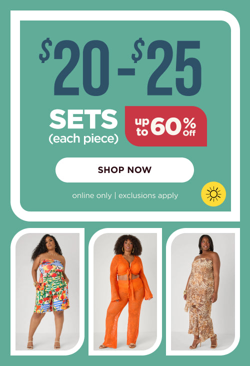 Shop $20 - $25 Sets (Each Piece) 