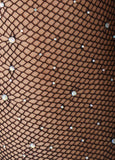 Crystal Fishnet Footed Tights