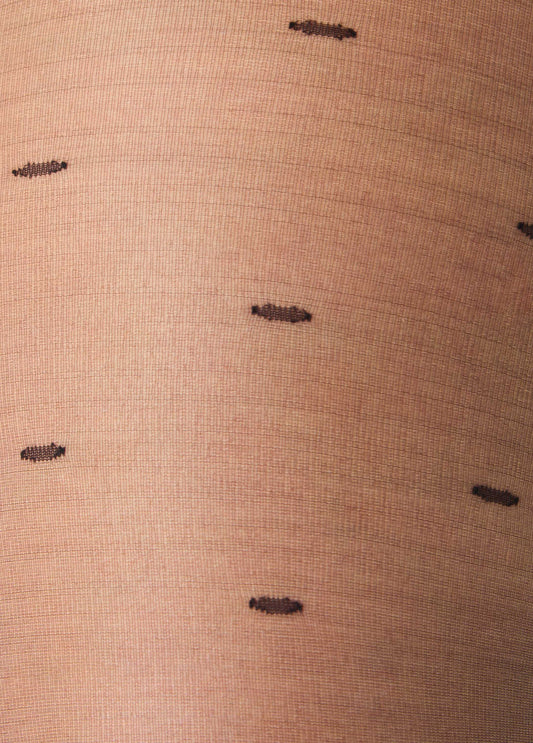 Flocked Polka Dot Footed Tights