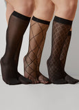 3PK Diamond Trouser Socks
