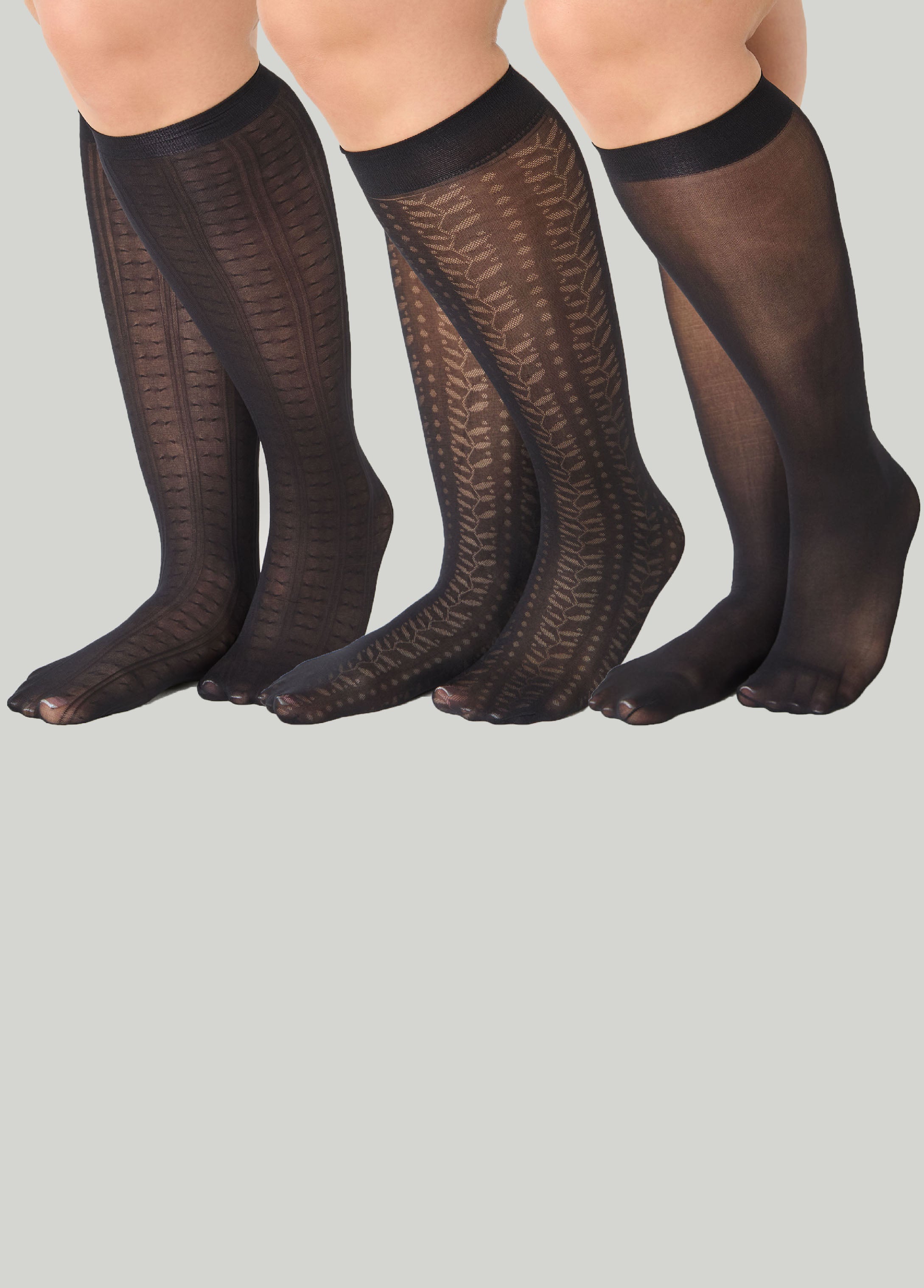 Plus Size 3 Pack Trouser Socks