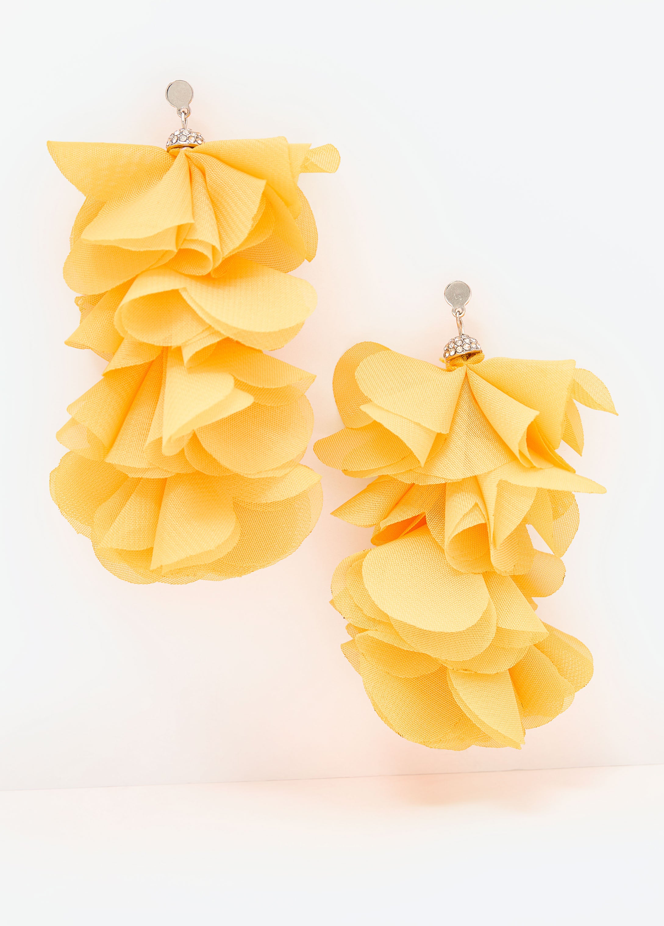 Crystal Chiffon Petal Earrings