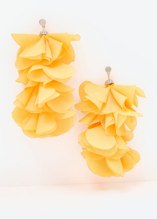 Crystal Chiffon Petal Earrings