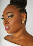 Wavy Clip On Earrings
