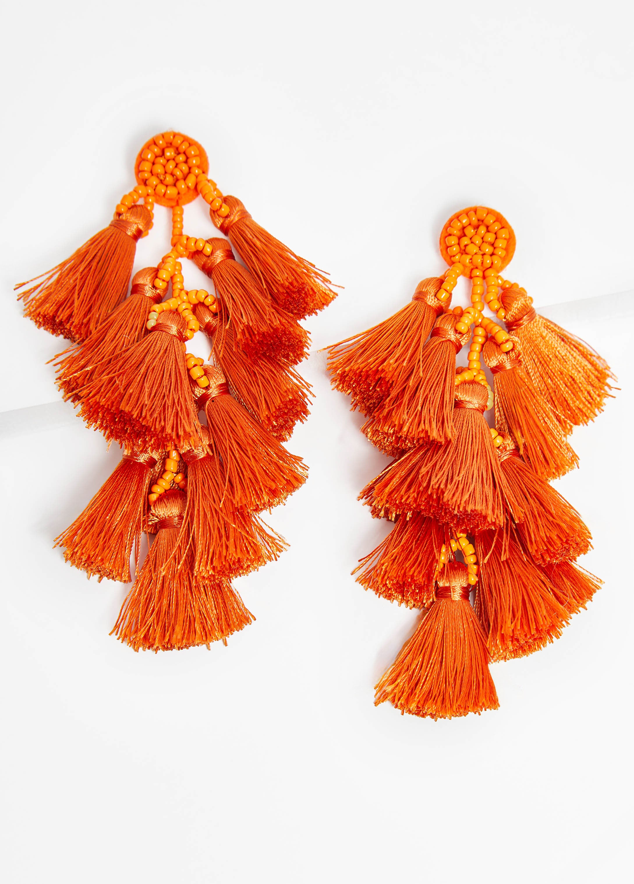 Statement Trendy Jewelry Beaded Tasseled Fashion Earrings