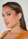 Clover Gold Tone Hoop Earrings