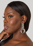 Textured Silver Tone Earrings