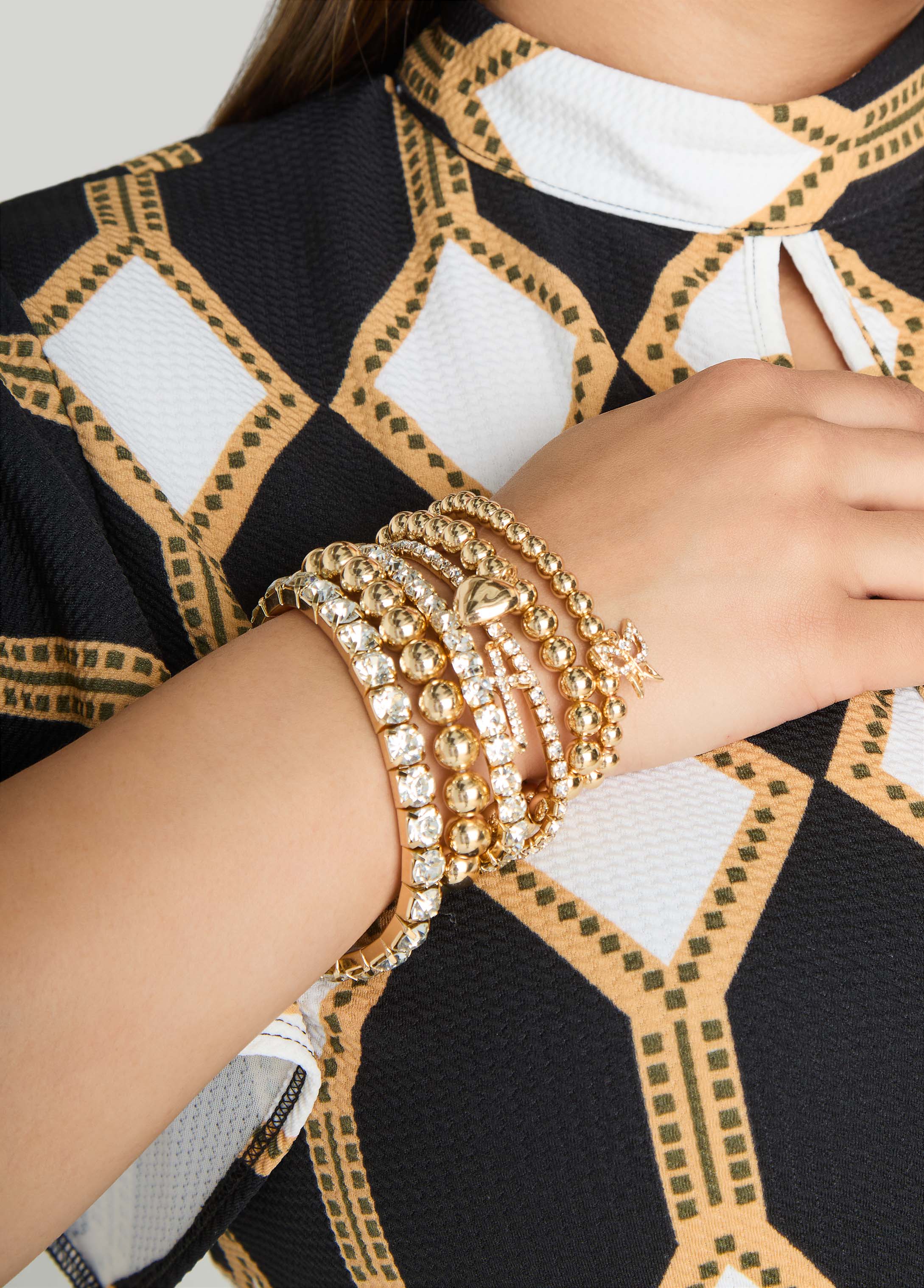 Heart And Cross Stretch Bracelets