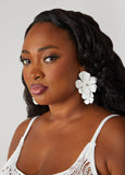 Painted Flower Earrings